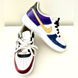 Nike | Air Force 1 Low Custom Graffiti Multicolor Sneakers | Youth Size 6